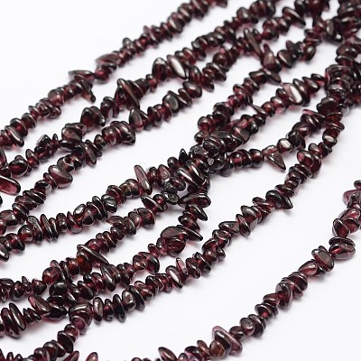 Chips Natural Garnet Beads Strands G-N0164-47-1