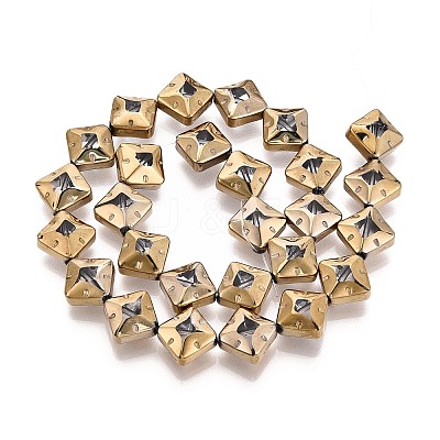 Electroplate Glass Beads Strands EGLA-T021-24B-1