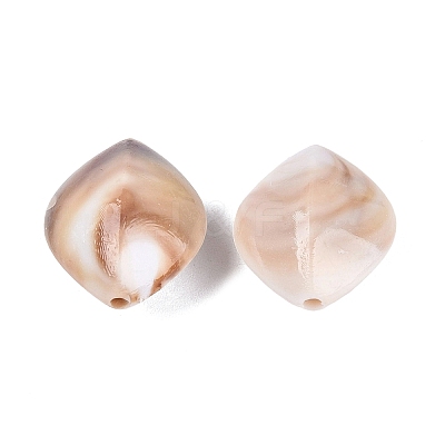 Two Tone Opaque Plastic Beads KY-N025-55-1