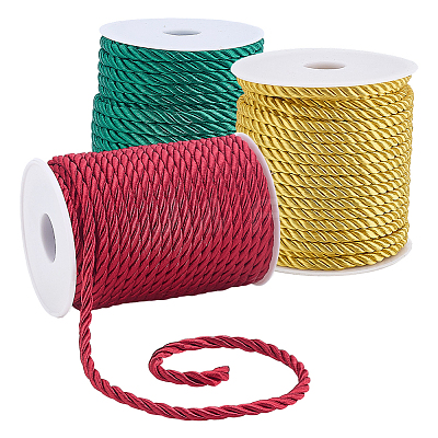 3 Rolls 3 Colors Polyester Braided Cord OCOR-PH0006-31B-1