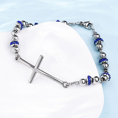 201 Stainless Steel Link Chain Bracelets BJEW-A032-01P-02-1