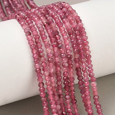 Natural Pink Tourmaline Beads Strands G-RM250101-N16-1