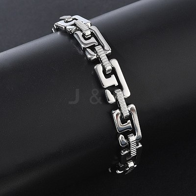 304 Stainless Steel Number 9 Link Chain Bracelets SA-CBA2696-12P-1