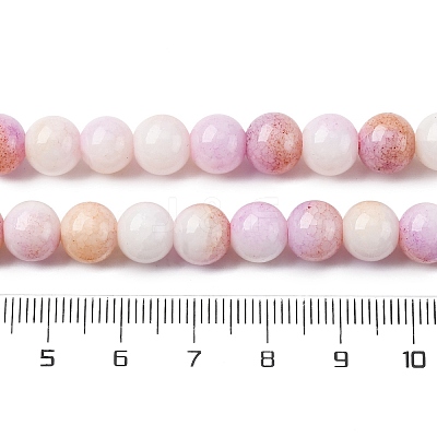 Ombre Effect Dyed Glass Beads Strands GLAA-T031-01O-05-1