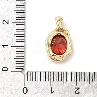 Golden Brass Micro Pave Cubic Zirconia Pendants KK-U031-02G-02-1
