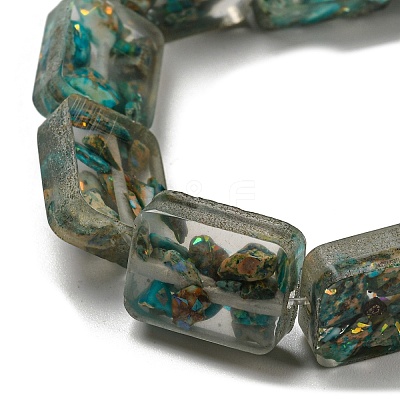 Dyed Natural Imperial Jasper with Resin Beads Strands G-G083-F01-01-1