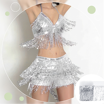 Polyester Fringe Lace Trim DIY-WH0671-008C-1