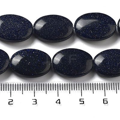 Synthetic Blue Goldstone Beads Strands G-P528-M02-01-1