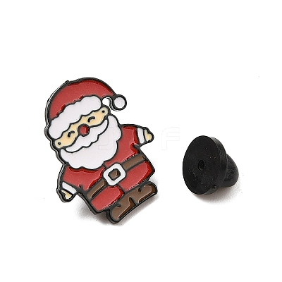 Christmas Theme Zinc Alloy Enamel Pin Brooch for Backpack Clothes JEWE-R003-01EB-04-1
