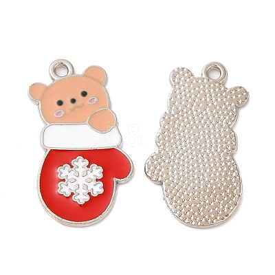 Christmas Alloy Enamel Pendants ENAM-D050-13F-01P-1