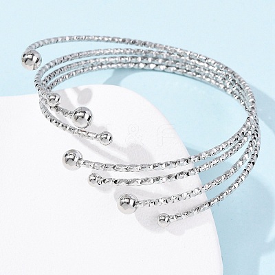 304 Stainless Steel Cuff Bangles for Women BJEW-B150-03P-1
