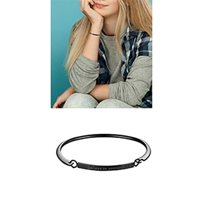 Fashion Engraved Brass Inspirational Bangle JB247D-1