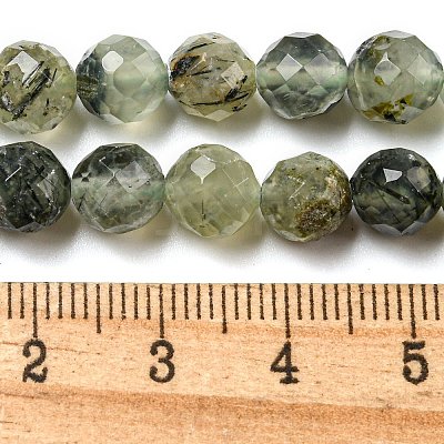 Natural Prehnite Beads Strands G-G457-8mm-03F-01-1