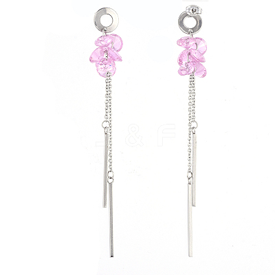 304 Stainless Steel Dangle Stud Earring EJEW-JE04140-02-1