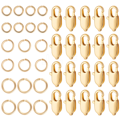 Brass Lobster Claw Clasps KK-BBC0023-50A-1