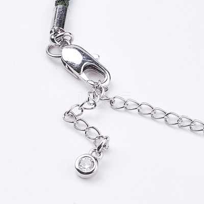 Braided Cotton Cord Bracelet Making MAK-I006-16P-1