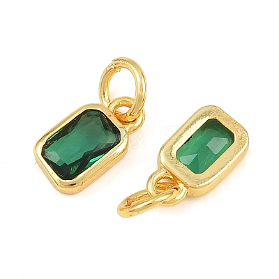 Brass Pave Cubic Zirconia Charms CU-CBA3D67-12G-01-1