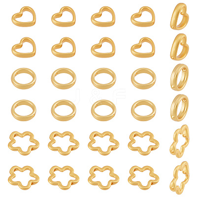 30Pcs 3 Style Rack Plating Alloy Bead Frame FIND-DC0002-04-1