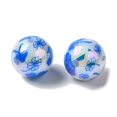 Printed Acrylic Beads OACR-H123-07-1