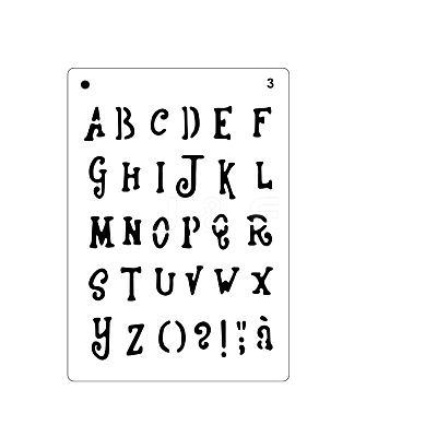 PET Plastic Hollow Painting Silhouette Stencil DRAW-PW0009-04B-1