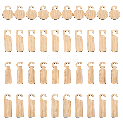 40Pcs 4 Style Blank Wood Plant Labels AJEW-CA0003-79-1