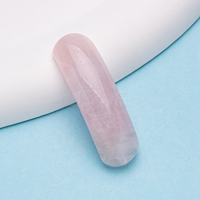 Natural Rose Quartz Curved Rectangle Links PW-WGACC19-01-1