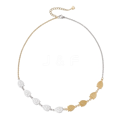 304 Stainless Steel Strawberry Link Chain Necklaces for Women NJEW-JN05804-03-1