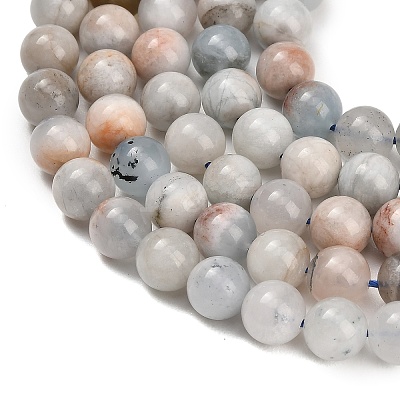 Natural Aquamarine Beads Strands GG-CBA1CAF-A02-8mm-1