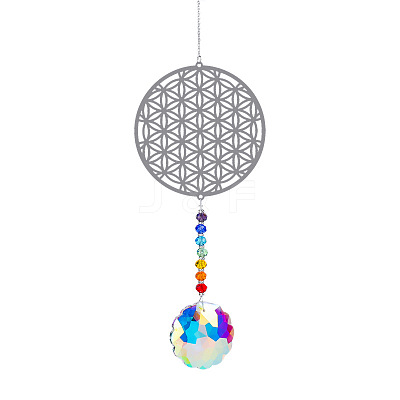 Metal Big Pendant Decorations HJEW-PW0001-007A-1