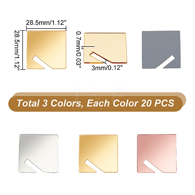 60Pcs 3 Colors Acrylic Display Stands OACR-GA0001-12-1