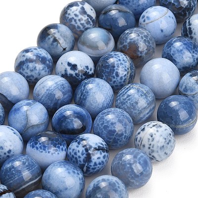 Natural Fire Crackle Agate(Dyed & Heated) Beads Strands G-K425-A04-14mm-1
