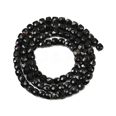 Natural Black Tourmaline Beads Strands X-G-P612-B01-01-1