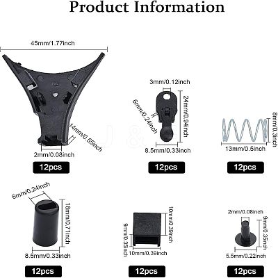 DIY Tie Clips Hardware Fastener for Clip On Tie FIND-CA0006-14-1