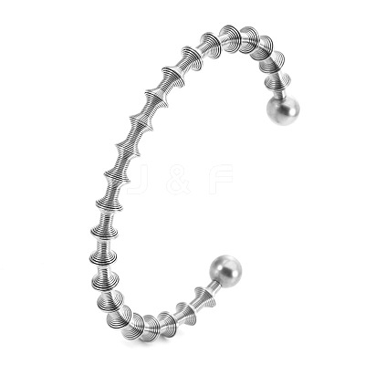 304 Stainless Steel Cuff Bangles PW-WG6A904-01-1