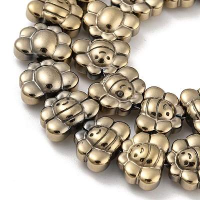 Electroplated Synthetic Non-magnetic Hematite Beads Strands G-Z032-D02-05E-1