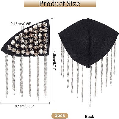 Fashionable Tassel Epaulettes AJEW-WH0235-47P-1