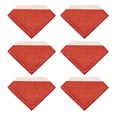 Glitter Imitation Leather Book Corner Protectors AJEW-TAC0038-03B-1
