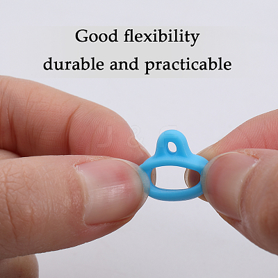 60Pcs 2 Style Silicone Pendant SIL-GF0001-42E-1