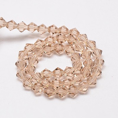 Imitate Austrian Crystal Bicone Glass Beads Strands X1-GLAA-F029-4x4mm-12-1