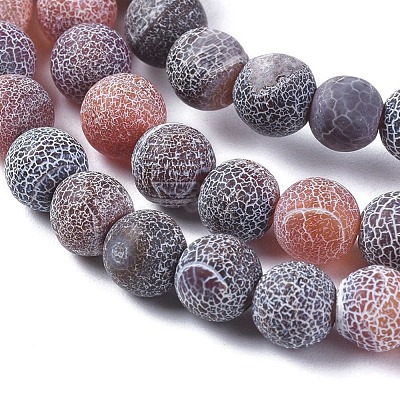 Natural Weathered Agate Beads Strands G-L534-03-6mm-1