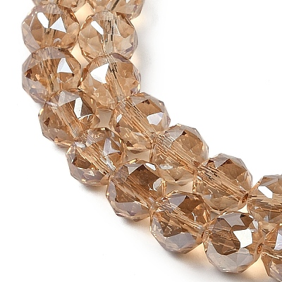 Transparent Electroplate Glass Beads Strands EGLA-N002-34C-C24-1