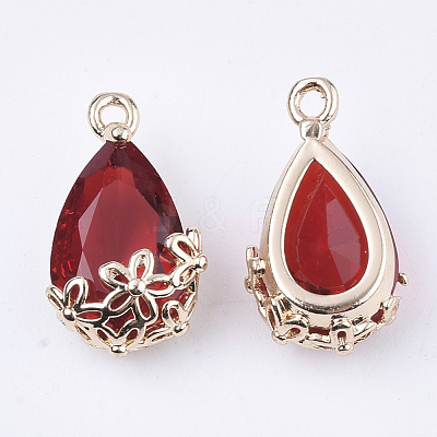 Transparent Glass Pendants X-GLAA-T007-05-M-1