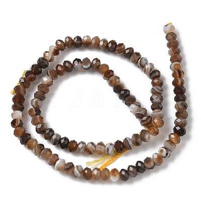 Natural Banded Agate Beads Strands G-D344-A34-04-1