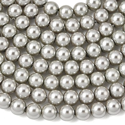 Eco-Friendly Dyed Glass Pearl Round Beads Strands HY-A002-6mm-RB010-1