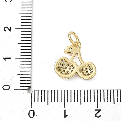 Brass Pave Clear Cubic Zirconia Charms KK-A273-31G-1