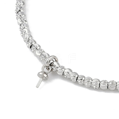Brass Adjustable Beaded Bracelets Making KK-U020-19P-1