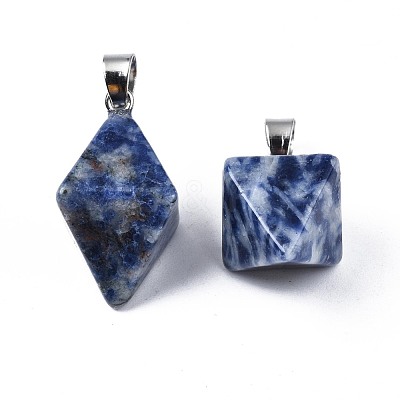 Natural Blue Spot Jasper Pendants G-N326-107G-1