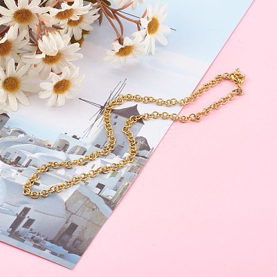 304 Stainless Steel Rolo Chain Necklaces NJEW-JN03411-1