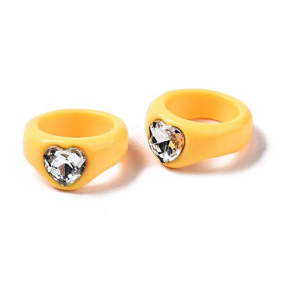Opaque Acrylic Finger Rings RJEW-Q162-001E-1