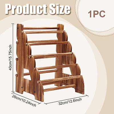 5 Layers Wood Bracelet Organizer Display Stands BDIS-WH0011-06-1
